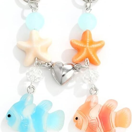 Fish Starfish Magnetic Matching Keychain Set