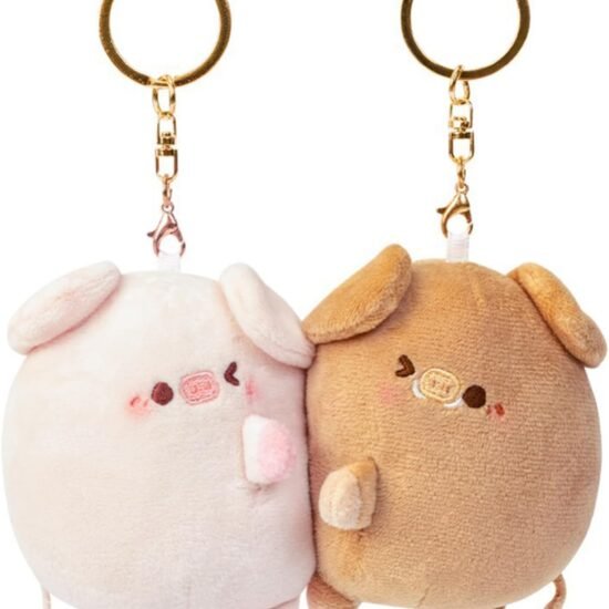 Kawaii Plush Pig Couple Magnetic Keychain