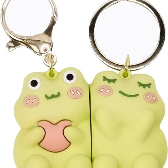 Frog Couple Magnetic Keychain Set for Bags