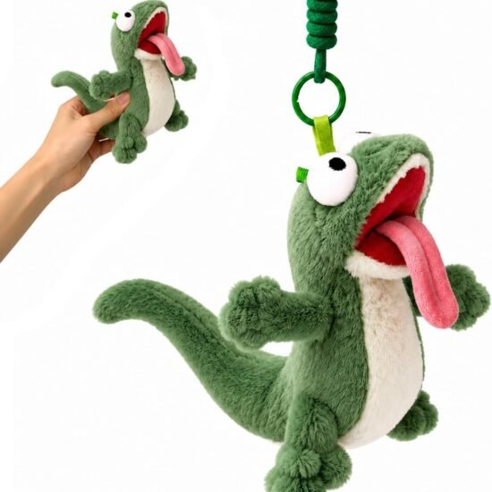 Plush Lizard with Long Magnetic Tongue Keychain