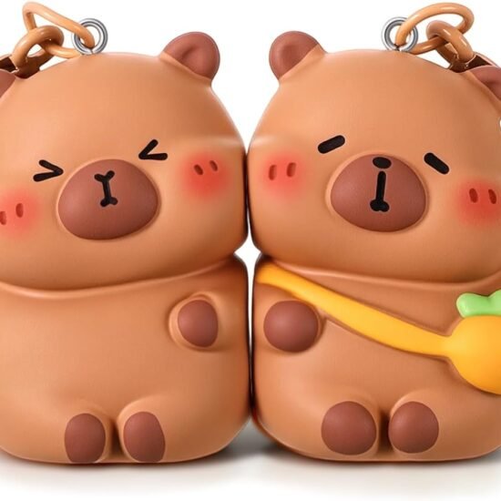 Capybara Matching Couple Magnetic Keychain Set