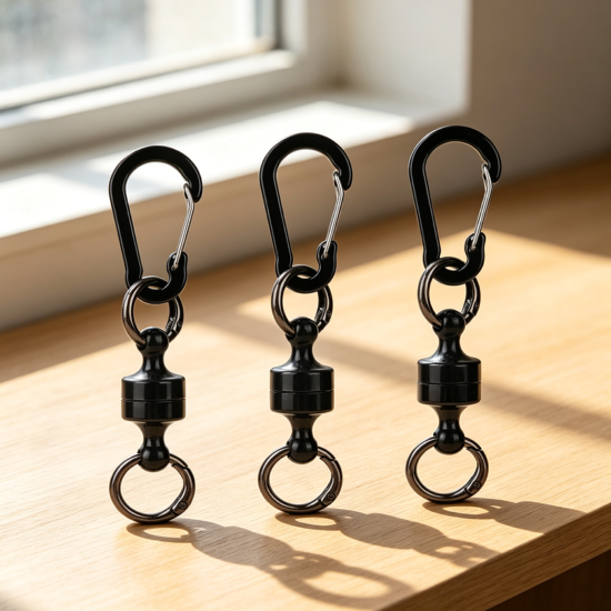 Three Heavy-Duty Quick-Release Magnetic Keychain Clips